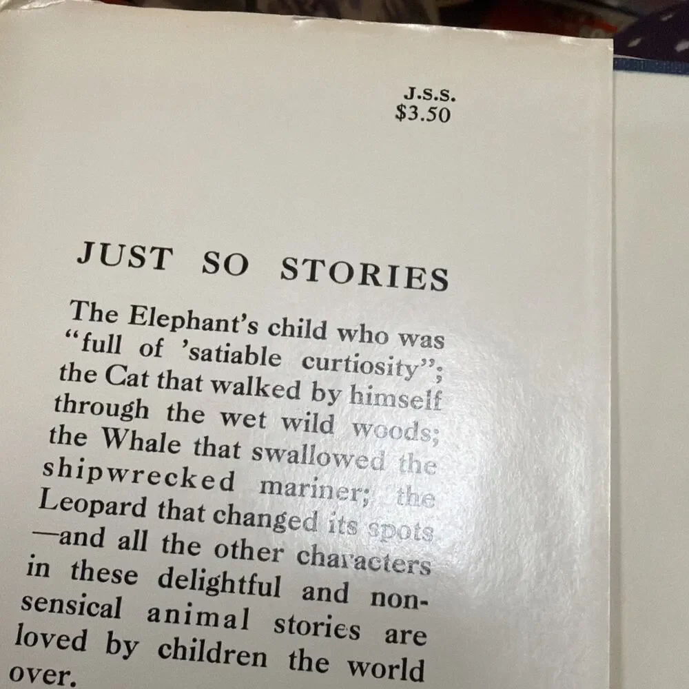 Just So Stories by Rudyard Kipling HC DJ Illustrated Doubleday Vintage‎ 1948